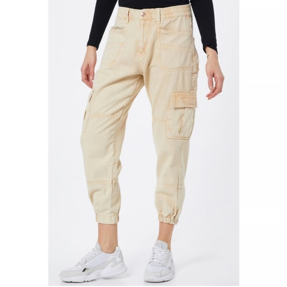 Free People We The Free Platoon Cargo Denim Jean Jogger XS - Picture 2 of 10